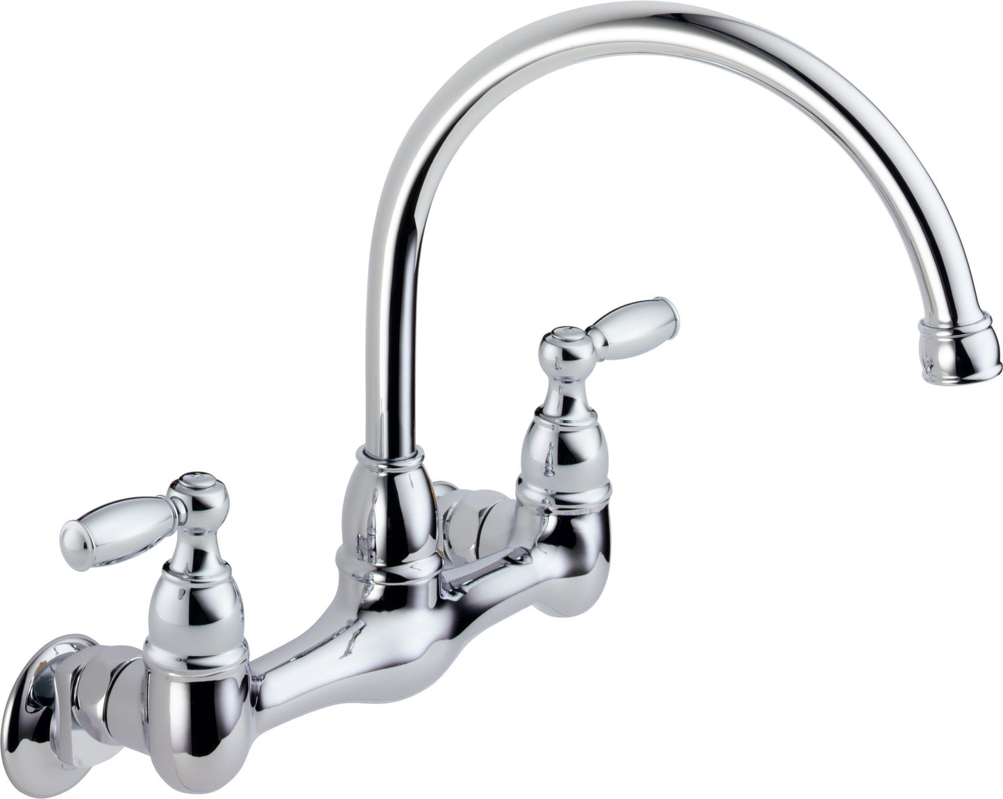 Peerless 2-Handle Wall Mount Kitchen Sink Faucet, Chrome P299305LF