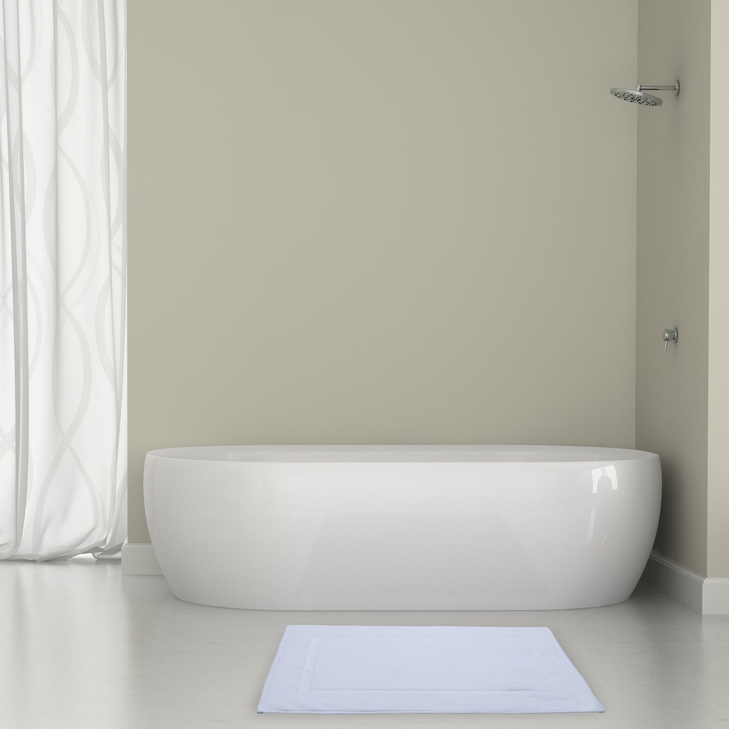 Alurri Bath Mat Set - 2 Pack - White 20"x30" - Shower/Bathtub Step Out Reversible Towel Like Mat [NOT A Rug]| Soft Cotton Machine Washable & Super Absorbent Hotel Spa Bathroom Floor Towel Mats