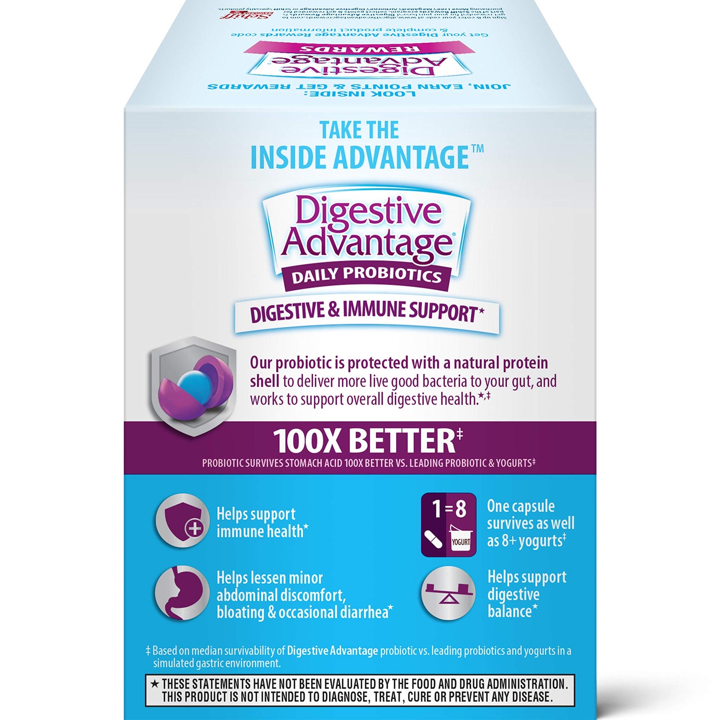 Daily Probiotic Capsule - Digestive Advantage 50 ct EXP 1/2023 NO BOX