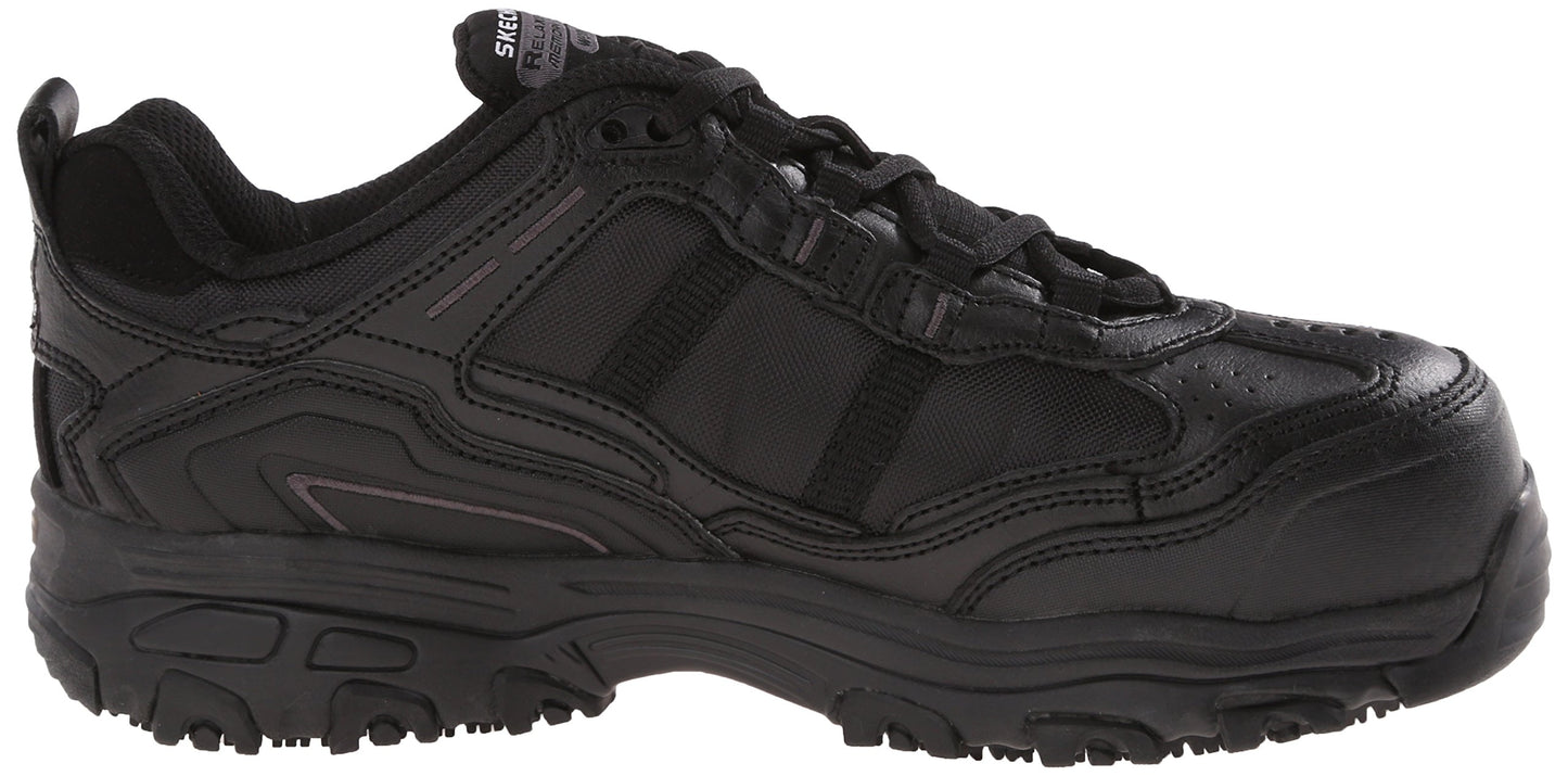 Skechers for Work Women's D'Lite Slip Resistant Toliand Work Shoe,Black,8.5 M US