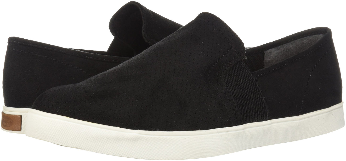 Dr. Scholl's Shoes Women's Luna Sneaker, Black Microfiber Perforated, 8.5