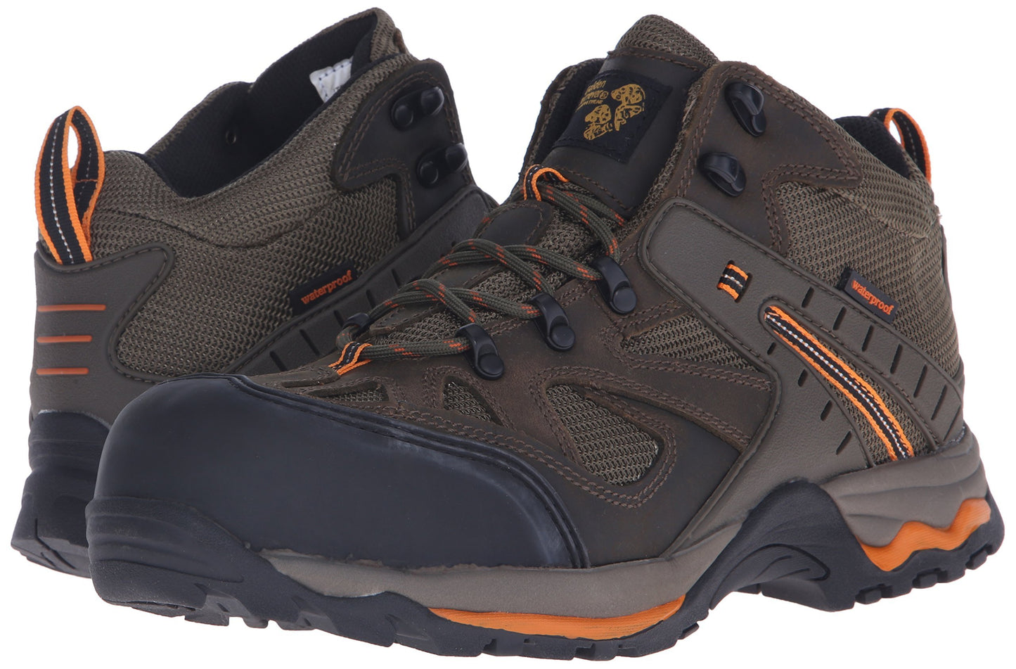 Golden Retriever Men's Waterproof Safety-Toe Hiking Boot,Sage Nubuck,13 W
