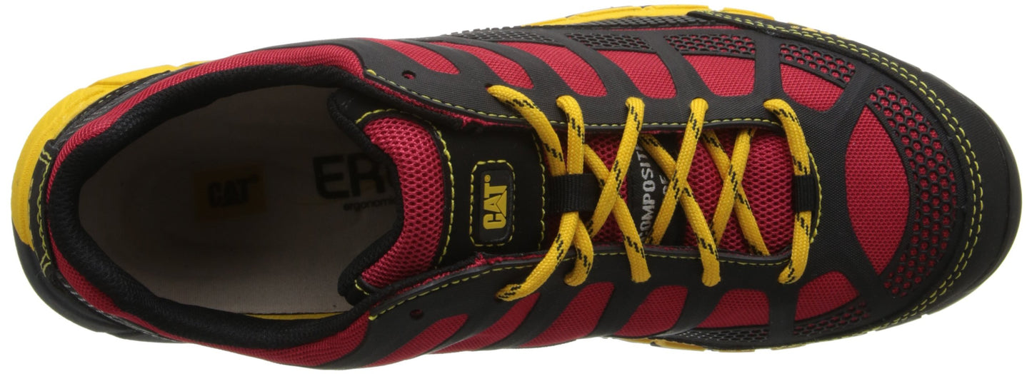 Caterpillar Men's Streamline Comp Toe-M, Red/Yellow, 9 W US
