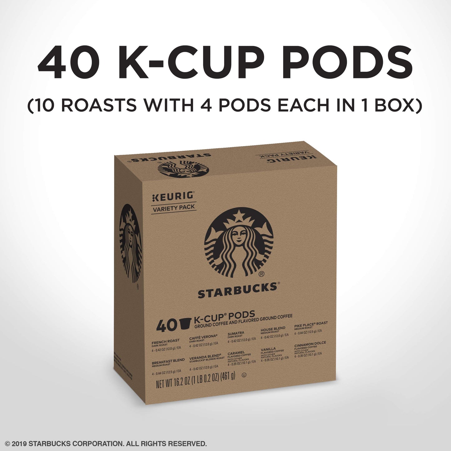 Starbucks Starter Kit Variety Pack for Keurig 80 K-Cups Best Before 10/2019