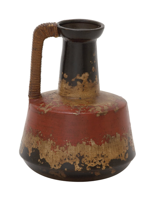 Deco 79 60050 Marvelous Ceramic Rattan Handle Pot