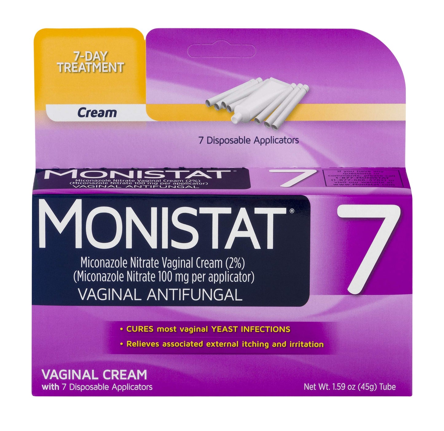 Monistat 7-Day Yeast Infection Treatment | Cream with Applicators Damaged Box