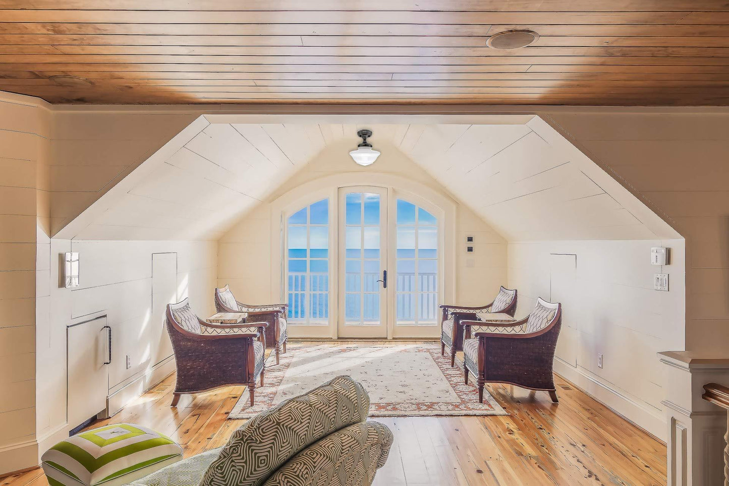 Design House 577502 Schoolhouse Semi-Flush Ceiling Light, Opal Glass, Oil Rubbed Bronze