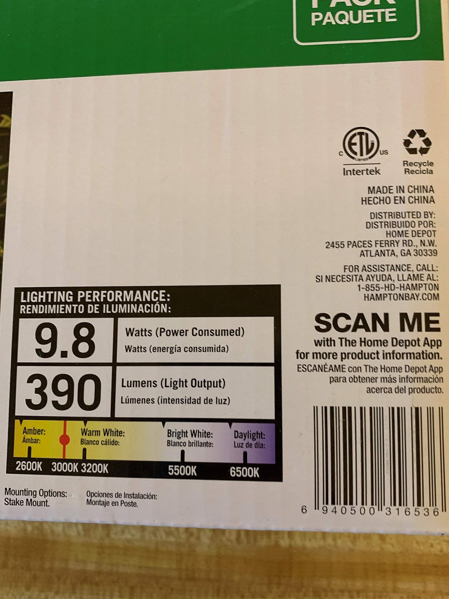 Hampton Bay Low-Voltage LED Black Outdoor Flood Light (4-Pack)