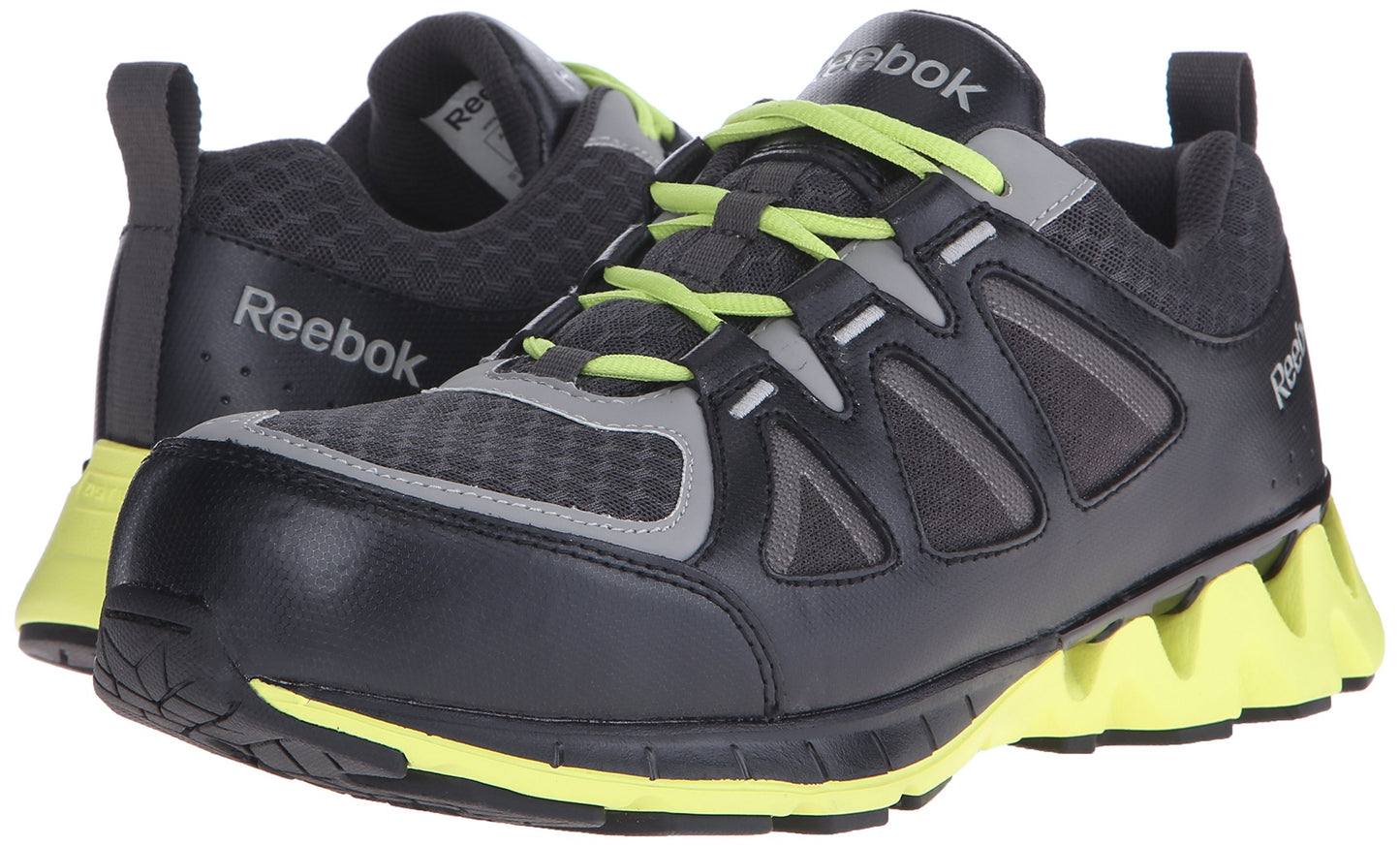 Reebok Work Men's Zigkick RB3015 Work Shoe, Black/Yellow, 10.5 W US