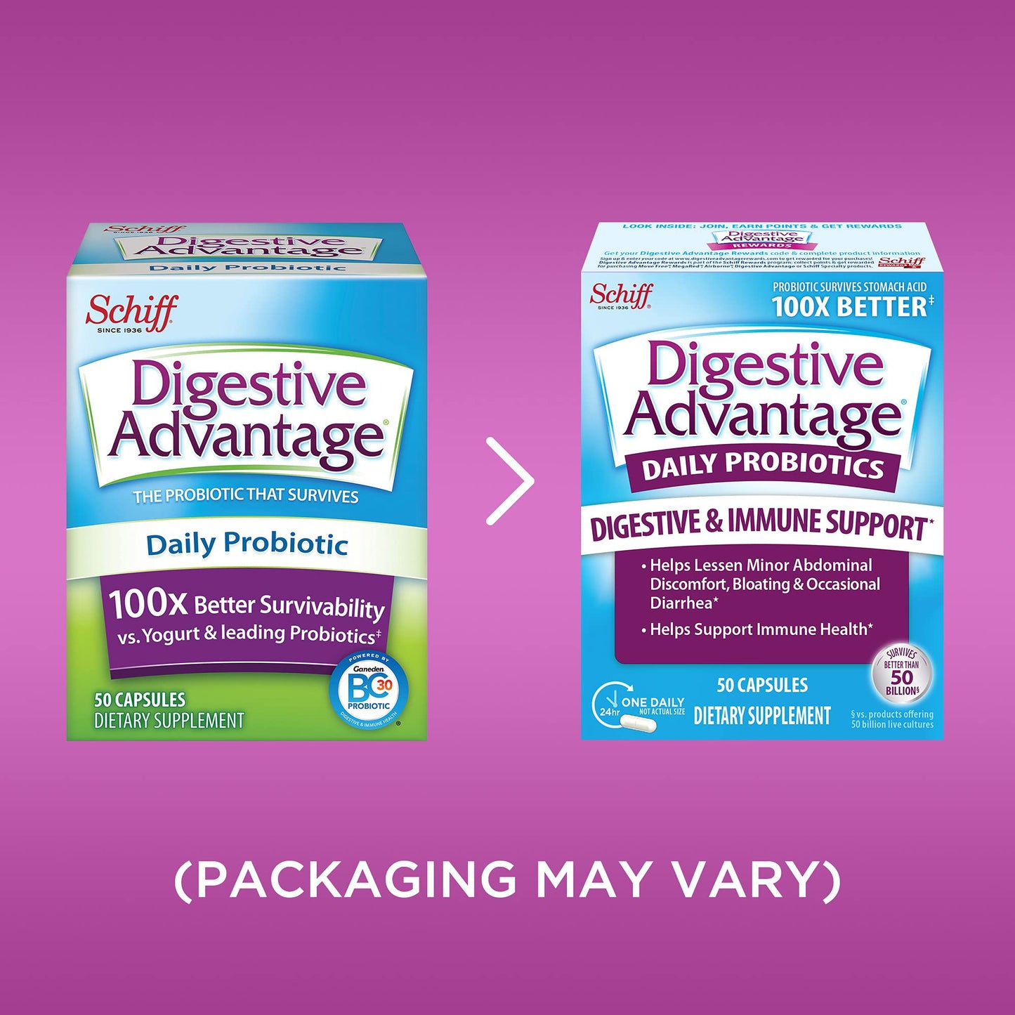 Daily Probiotic Capsule - Digestive Advantage 50 ct EXP 1/2023 NO BOX
