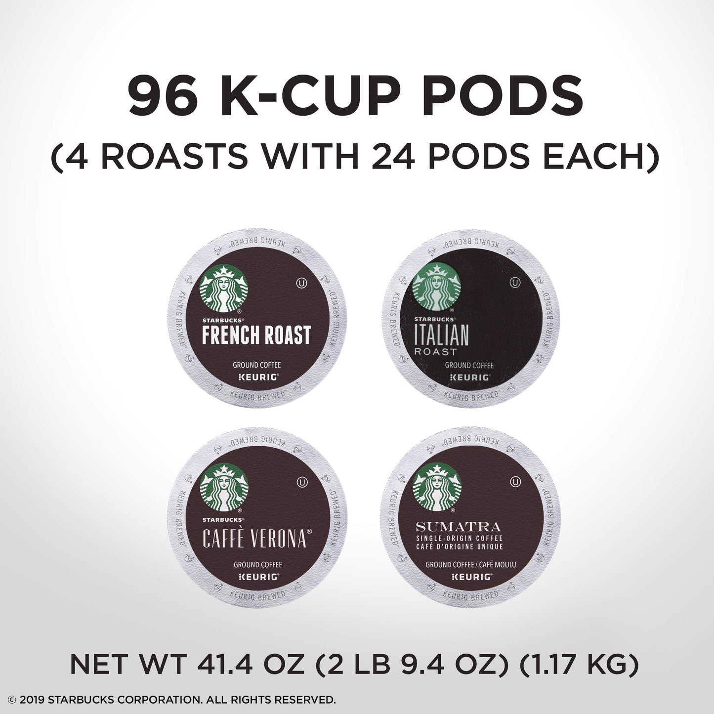 LOT OF 192 K CUPS Starbucks Dark Roast Coffee Variety Pack for Keurig EXP 10/19