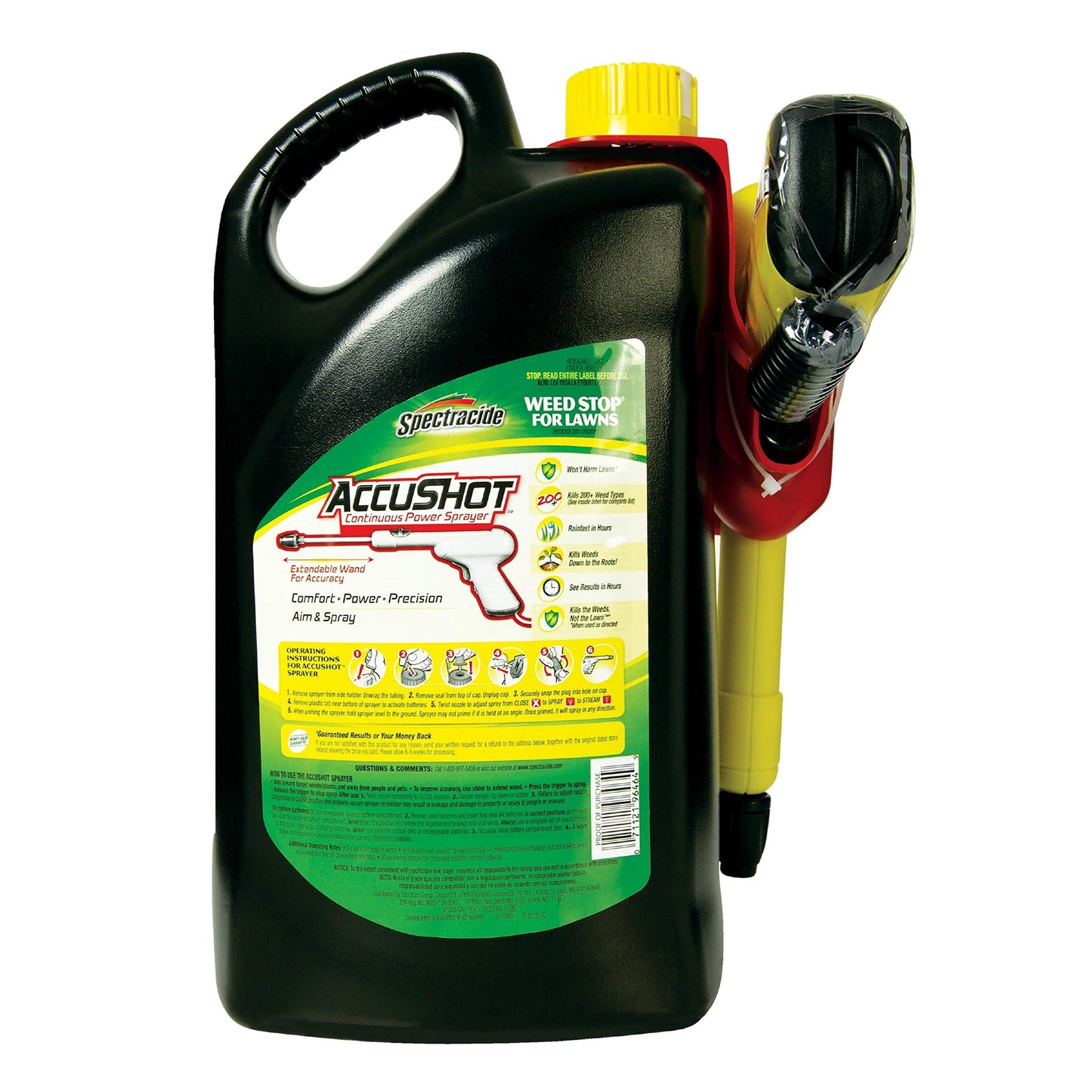 Spectracide Weed Stop For Lawns, AccuShot Sprayer, 1-Gallon