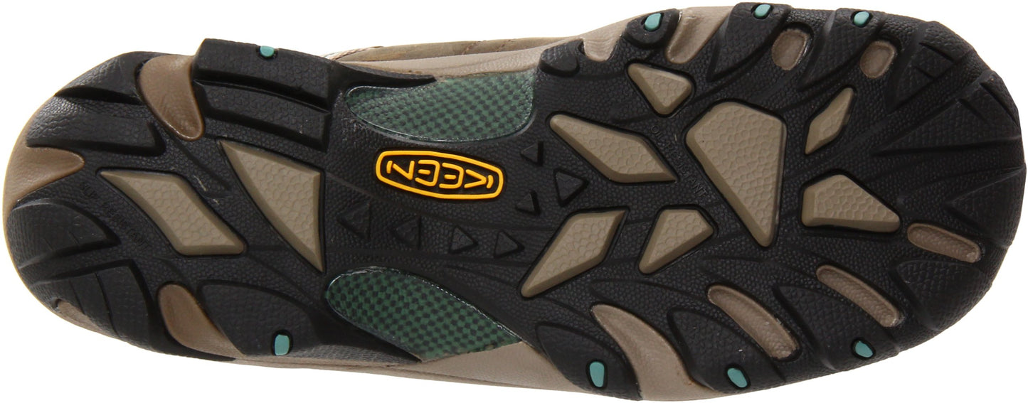 KEEN Utility Women's Detroit Low Steel Toe Work Shoe,Brindle/Deep Sea,8 W US