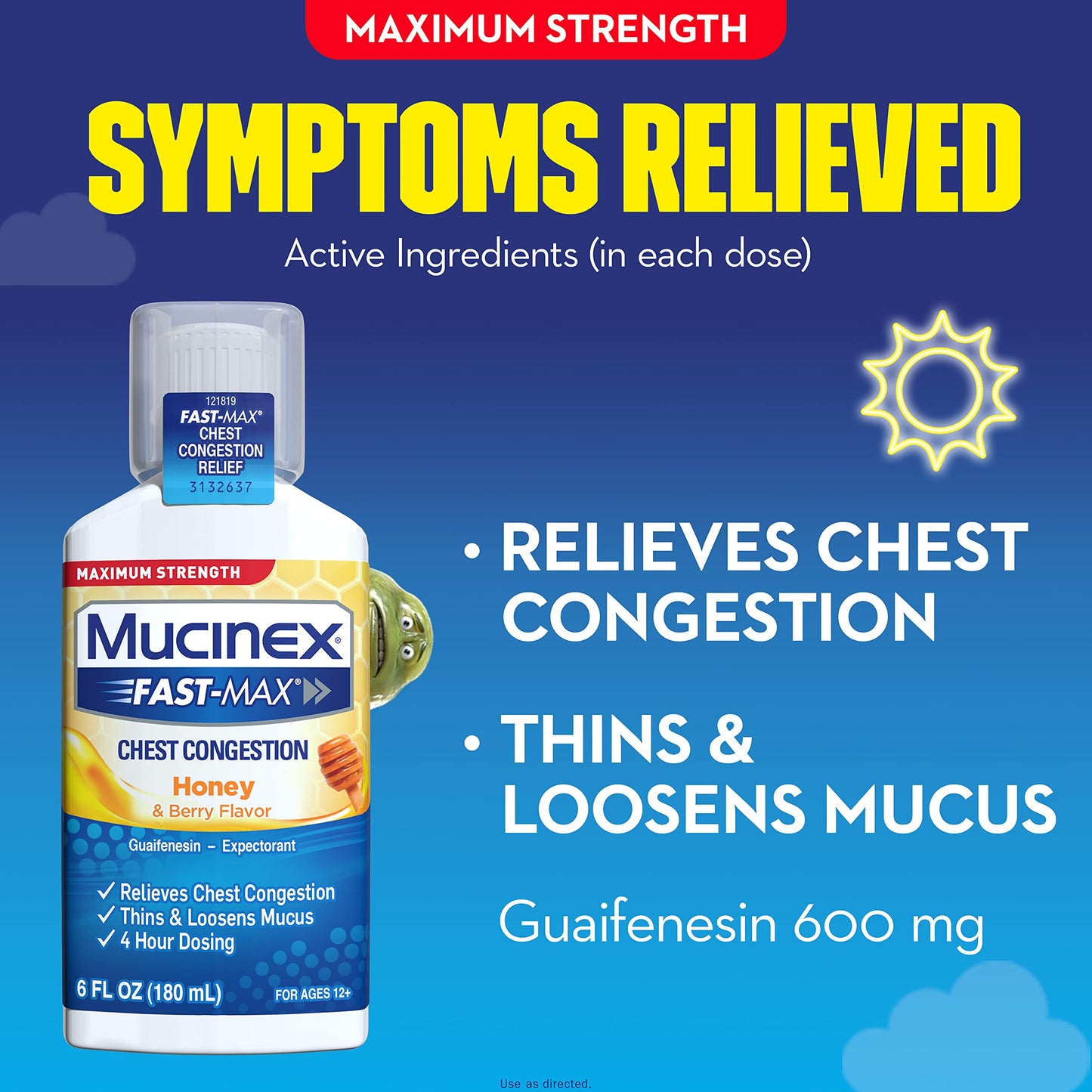 3 PACK Mucinex Fast-MAX SE Chest Congestion Liquid - Honey & Berry Exp: 08/2024