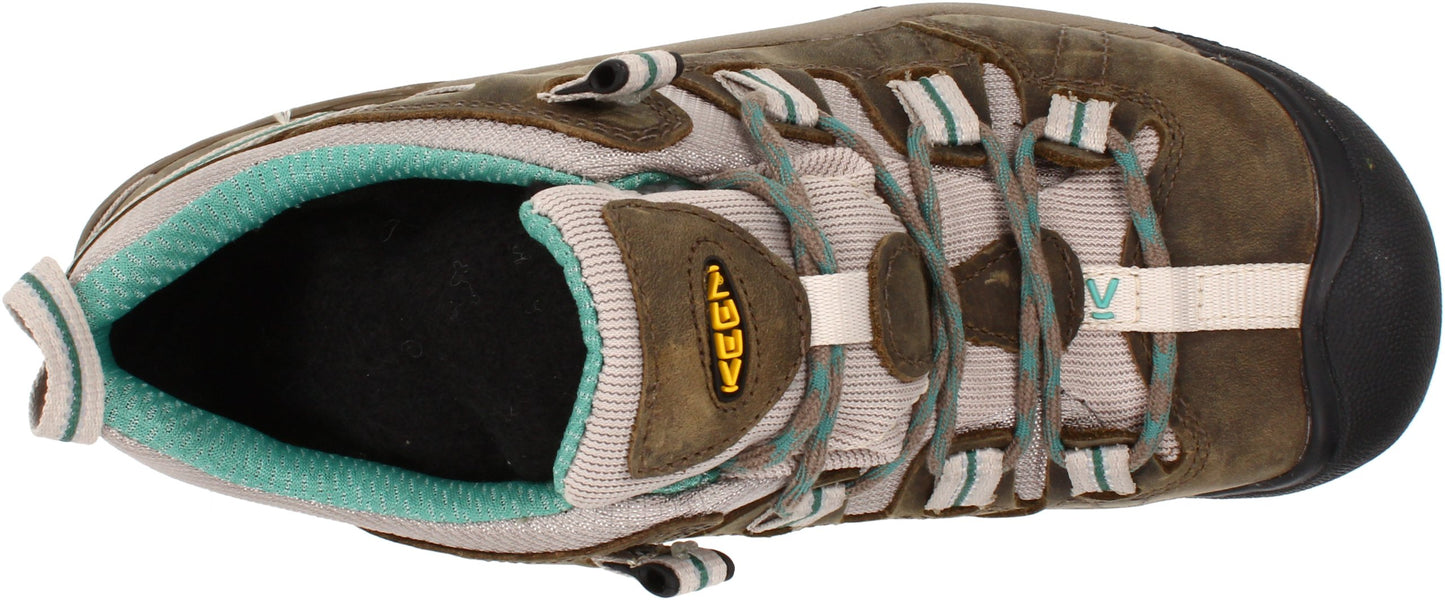 KEEN Utility Women's Detroit Low Steel Toe Work Shoe,Brindle/Deep Sea,8 W US