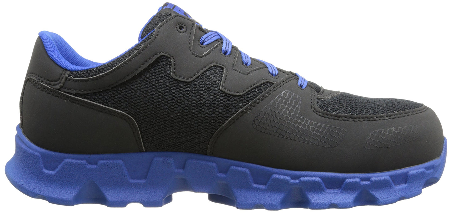 Timberland PRO Men's Powertrain Alloy-Toe,Black/Blue Microfiber & Textile,8 W US