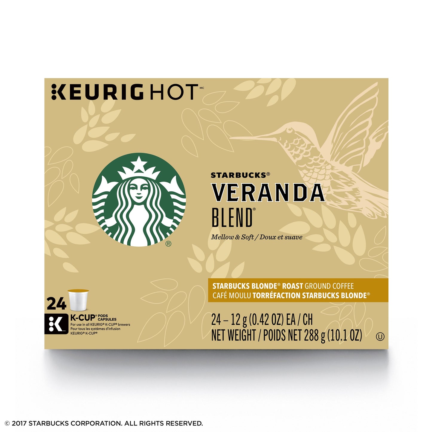 Starbucks Veranda Blend Blonde Light Roast Coffee Keurig BB October 2019