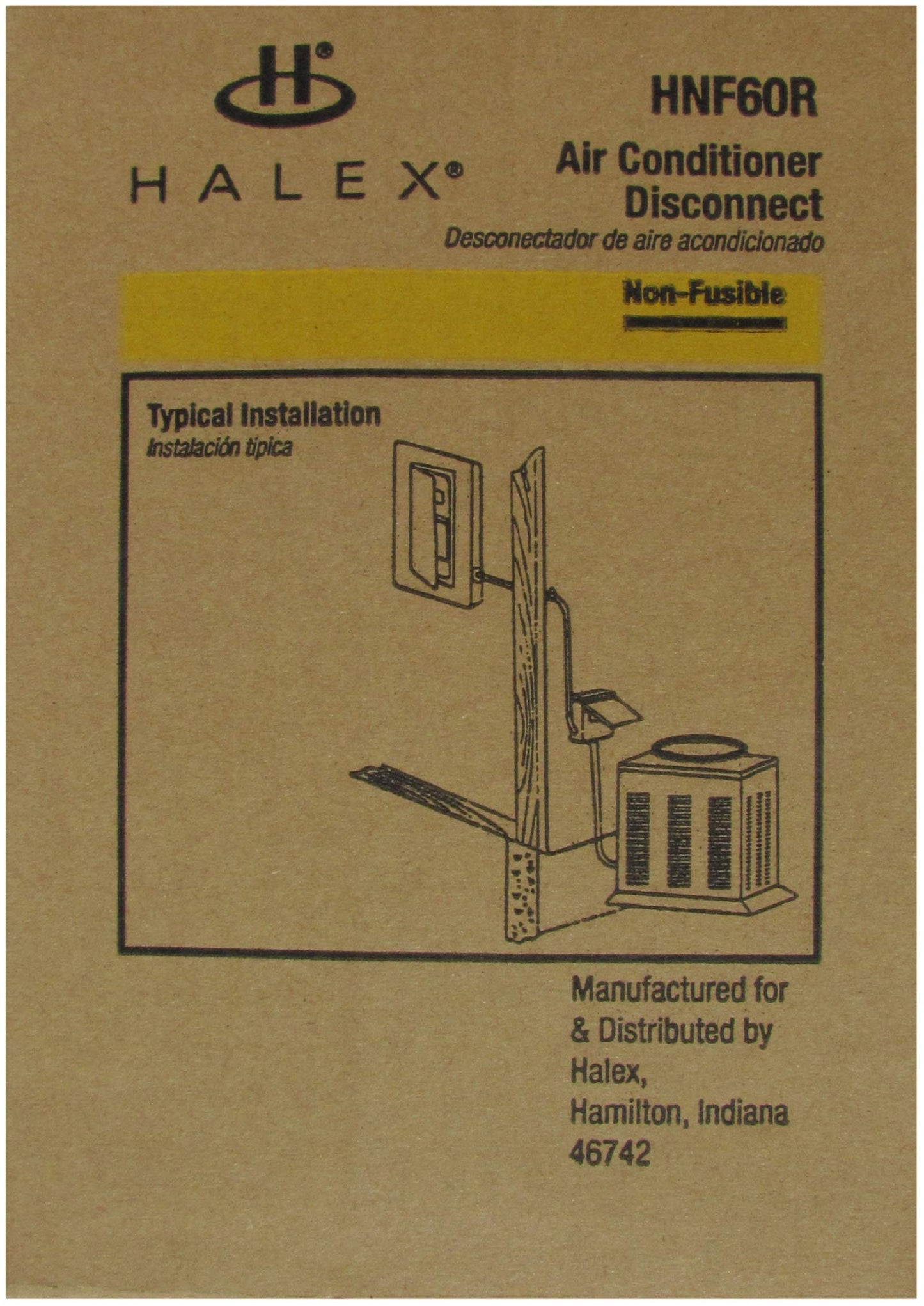 Halex HNF60R AIR CONDITIONER DISCONNECT EACH EACH, 60 Amp, Gray