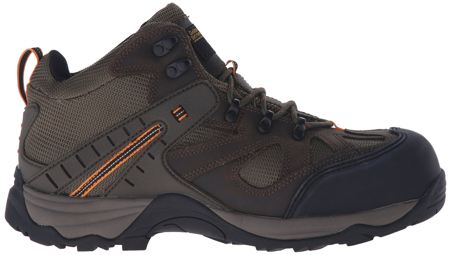 Golden Retriever Men's Waterproof Safety-Toe Hiking Boot,Sage Nubuck,13 W