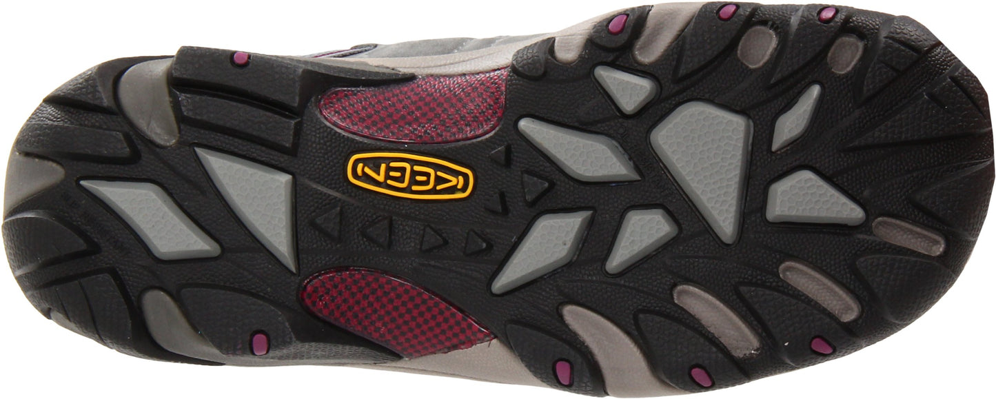 KEEN Utility Women's Detroit Low Steel Toe Work Shoe,Monument/Amaranth,9 W US