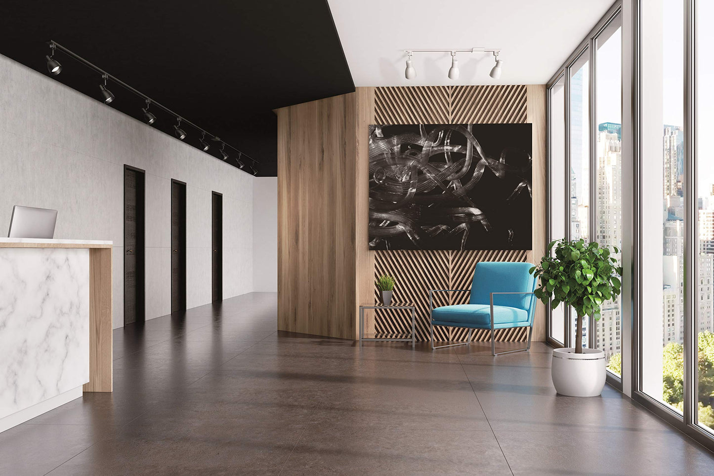 Lithonia Lighting LTHSTBF BR30 MW M4 Adjustable Decorative LED Baffle Track Head, 120 Volts, 100 Watts, Matte White