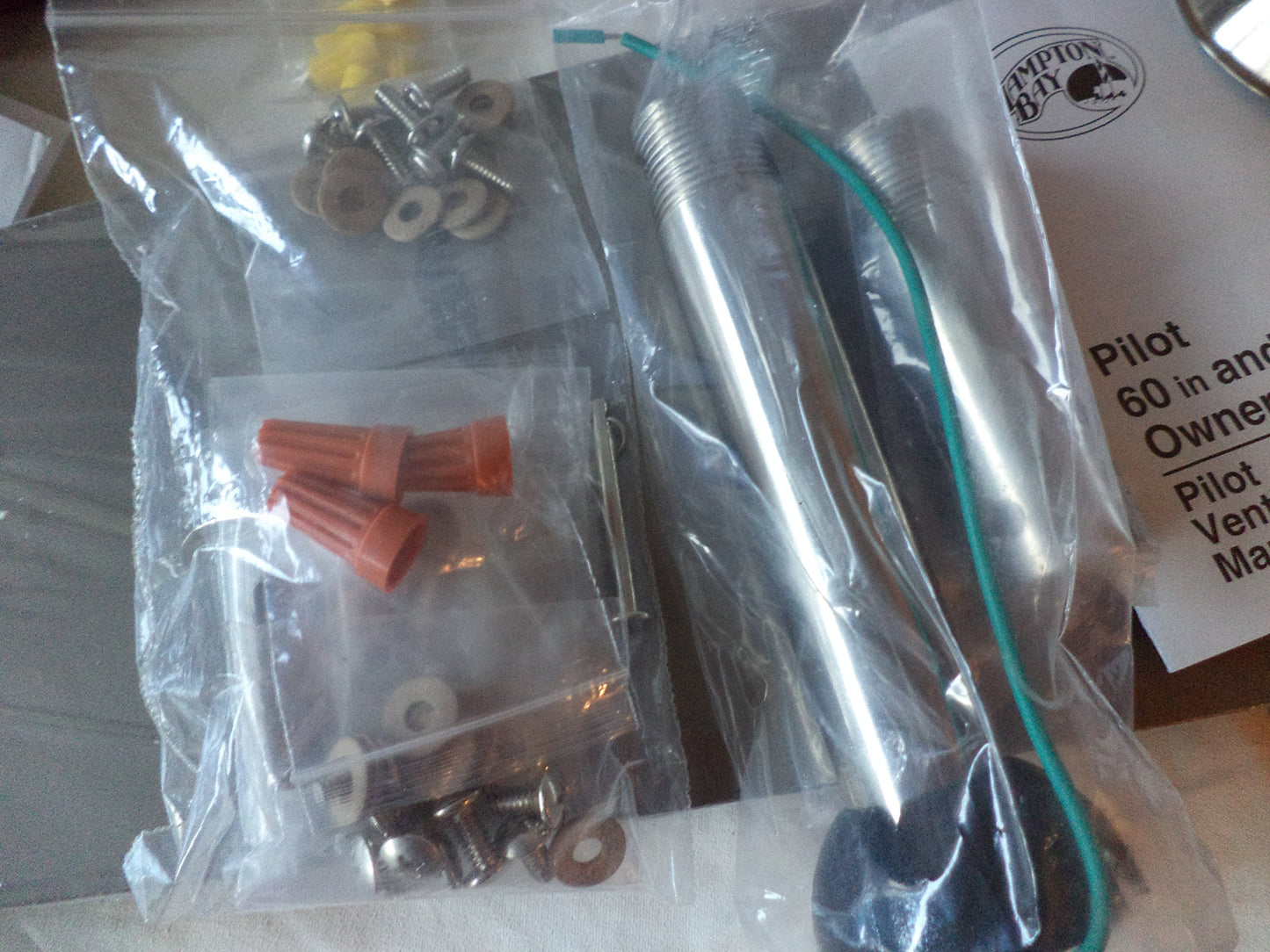 Hampton Bay 180 968 Lighting PILOT LIght Does not work