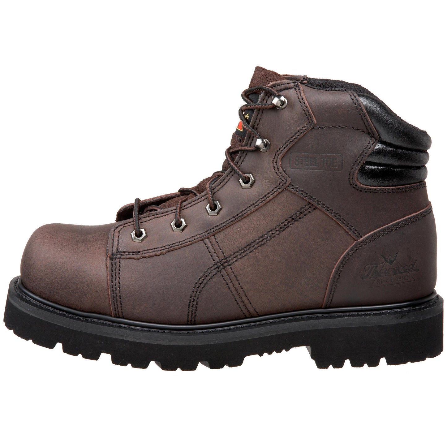 Thorogood Oblique Collection 6" Boot, Brown, 9.5 W US