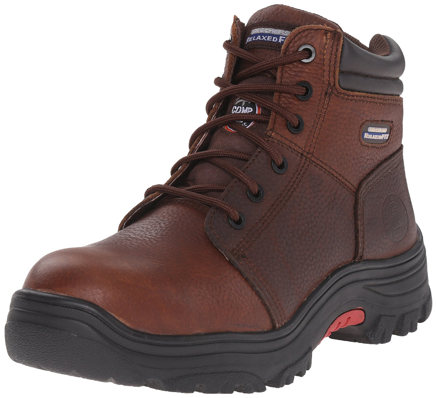 Skechers for Work Men's Burgin Work Boot,Dark Brown,12 M US