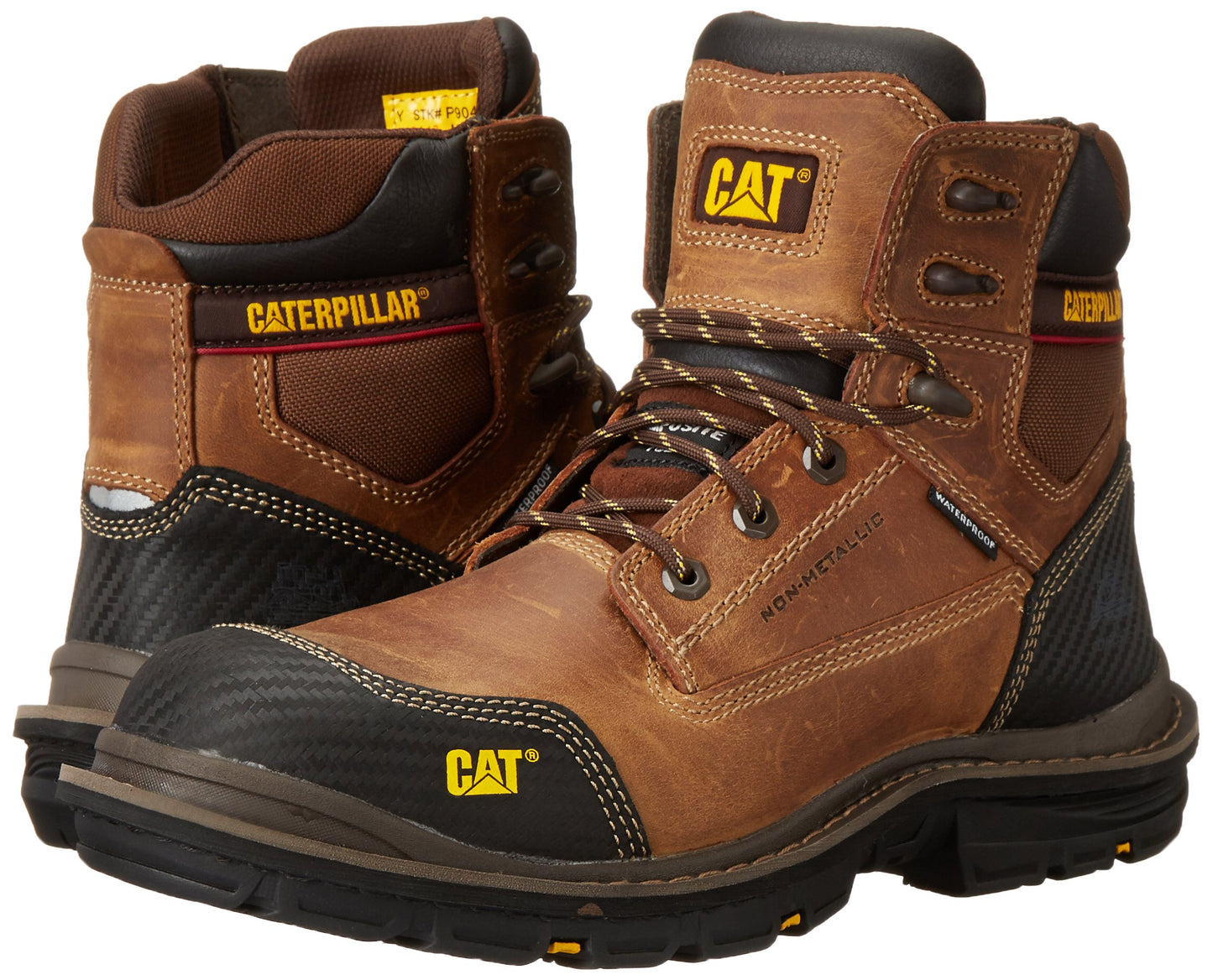 Caterpillar Men's Fabricate 6 Inch Tough Waterproof Comp Toe Work Boot, Brown, 10.5 M US