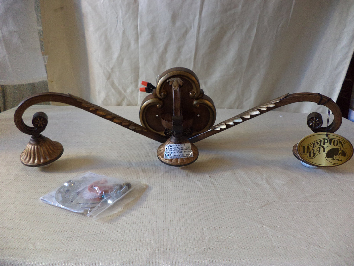 Chateau Deville 3-Light Walnut Bath Light Deville Walnut