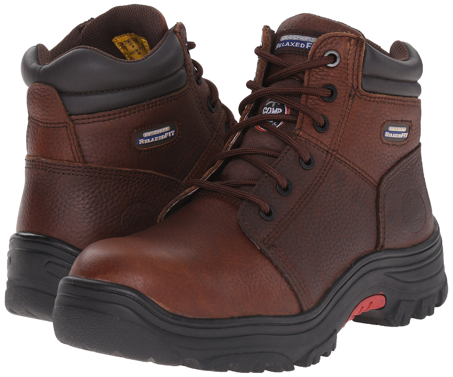 Skechers for Work Men's Burgin Work Boot,Dark Brown,13 M US