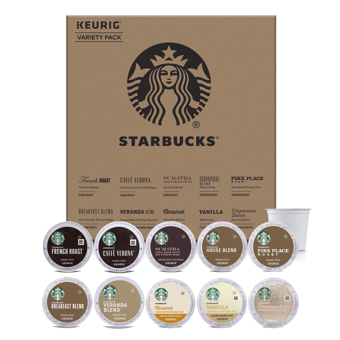 Starbucks Starter Kit Variety Pack for Keurig 80 K-Cups Best Before 10/2019