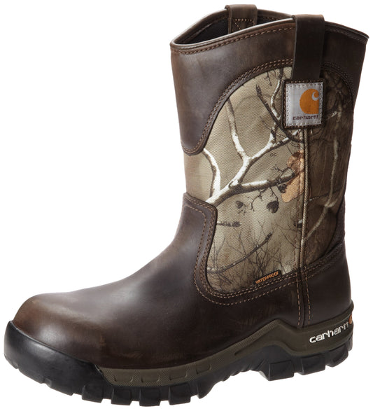 Carhartt Men's 10" Waterproof Comp Toe Boot CMF1375,Brown Leather,11.5 M US