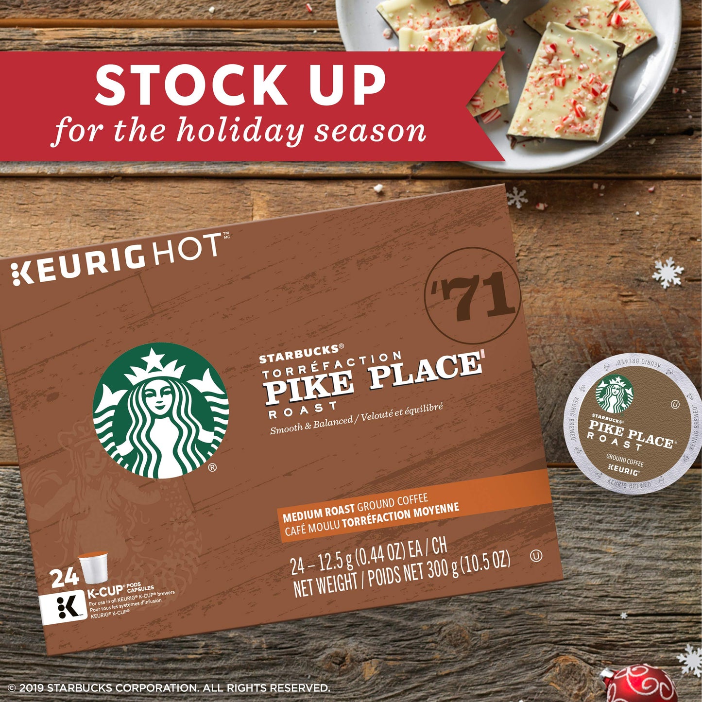 Starbucks Pike Place Roast Medium Roast Coffee Keurig BB November 2019