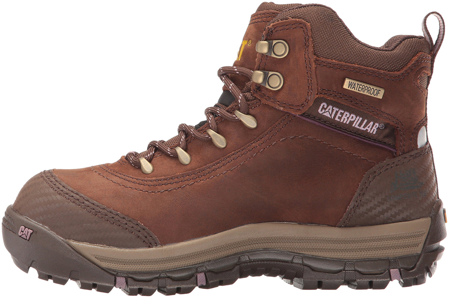 Caterpillar Women's Ally 6" Waterproof Comp Toe Industrial and Construction Shoe, Brown, 6.5 M US