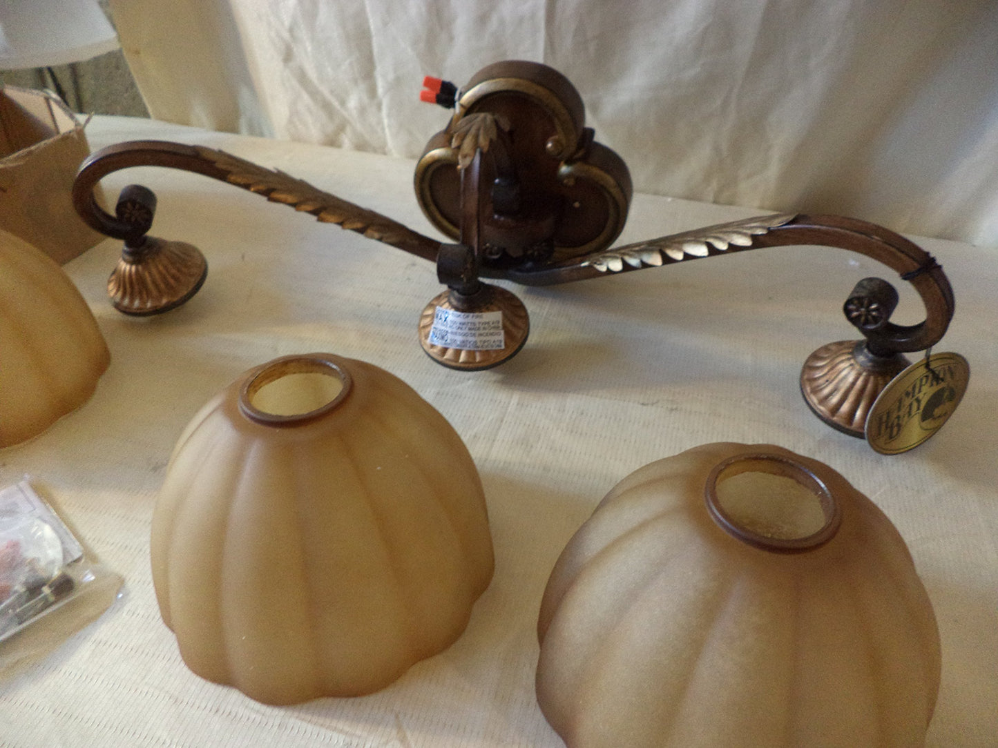 Chateau Deville 3-Light Walnut Bath Light Deville Walnut