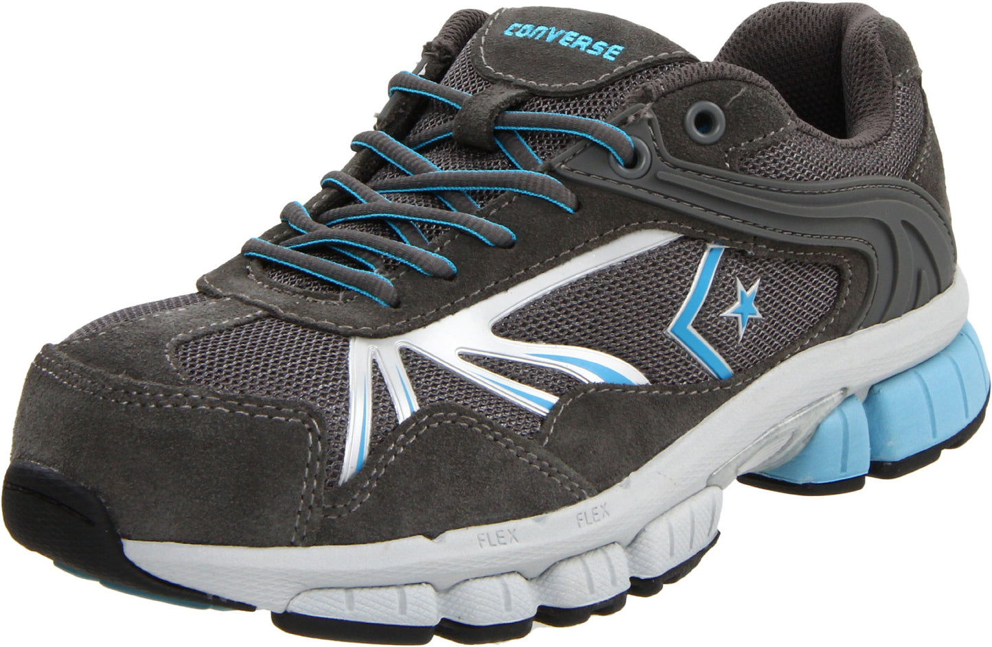 Converse Work WOS, Grey/Blue, Comp Toe, Oxford, Size 8.5 Medium, Womens