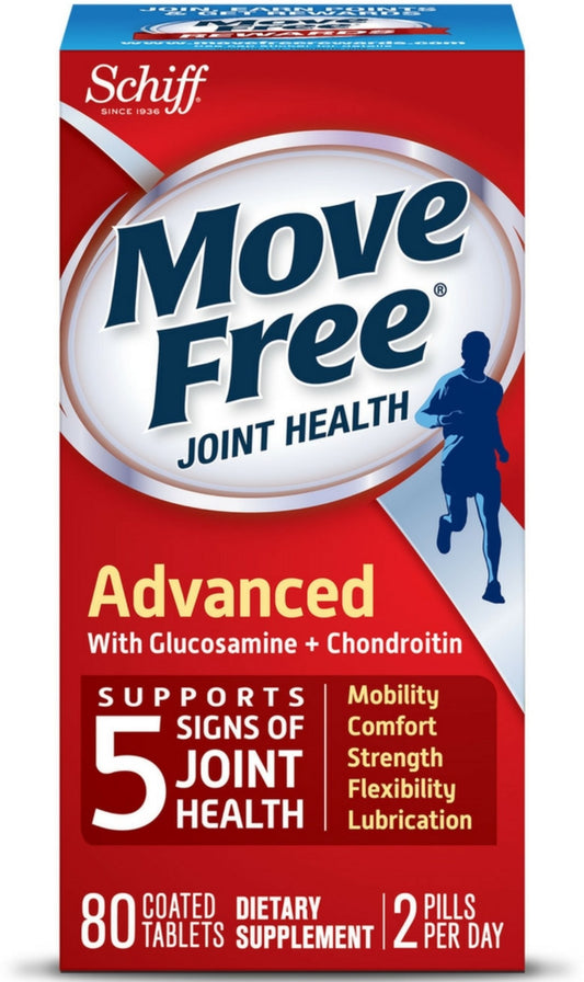 Schiff Move Free Advance Glucosamine, Chondroitin - 80 Tabs EXP 9/23 Or Later