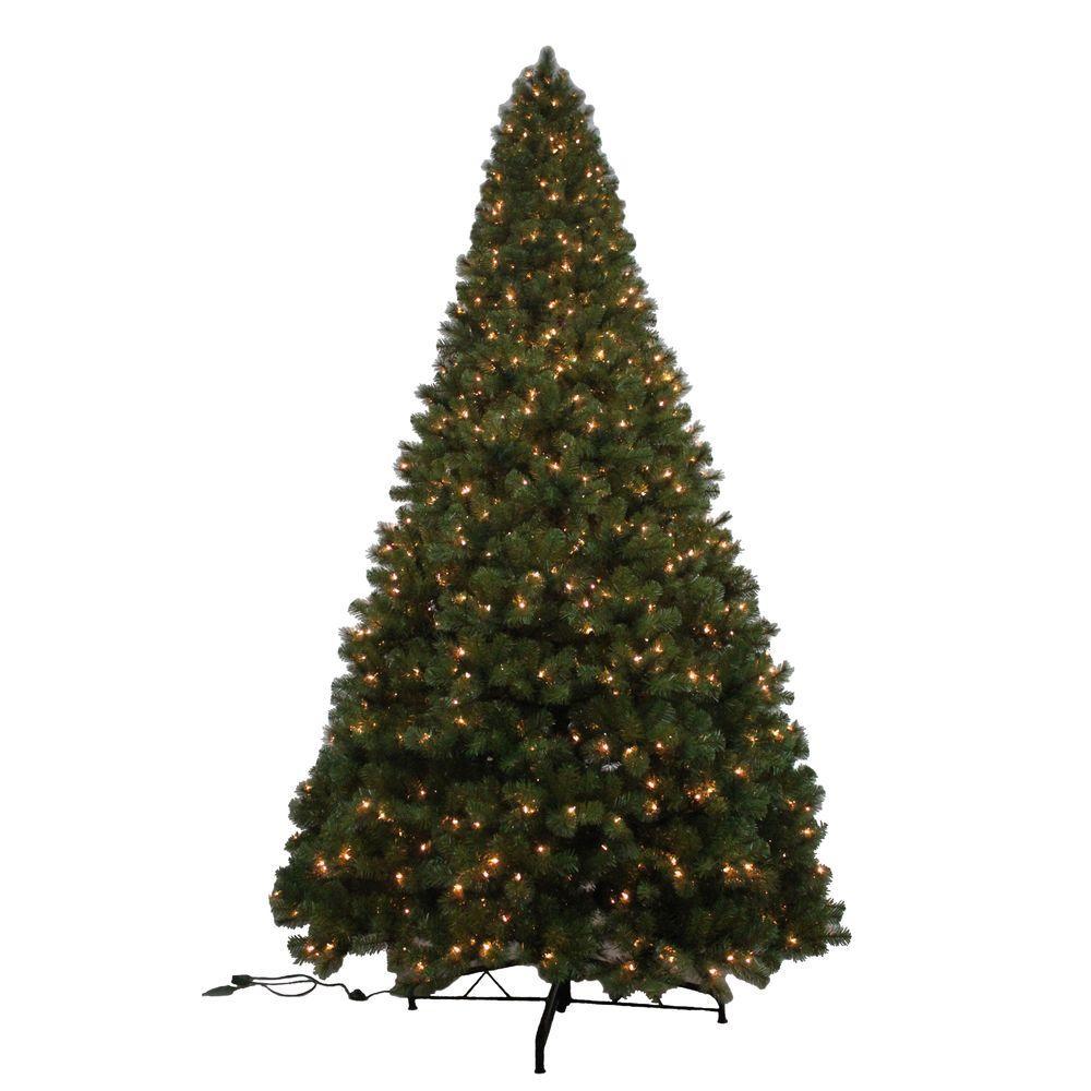 Generic Unbranded Holiday Ornaments & Decor 12 ft. Noble Fir Incandescent Quick Set Artificial Christmas Tree Greens W14L0469