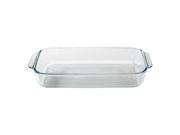 LOT OF 2 Basics 3-quart Oblong Baking Dish &#8211; Clear