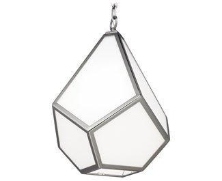 Feiss P1375PN Diamond Pendant Lighting, 19.5" Height, Polished Nickel