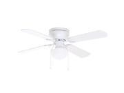 Littleton 42 in. LED Indoor White Ceiling Fan with Light Kit UB42S-WH-SH