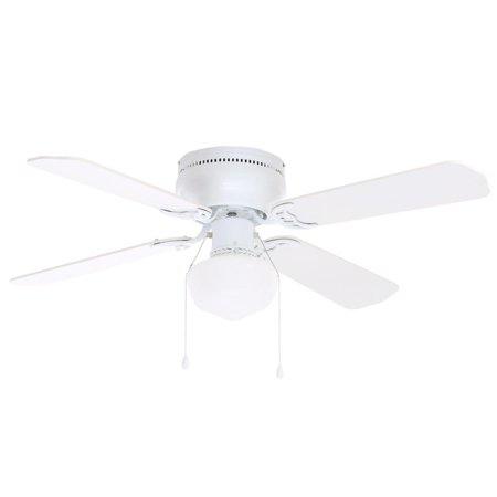 Littleton 42 in. LED Indoor White Ceiling Fan with Light Kit UB42S-WH-SH