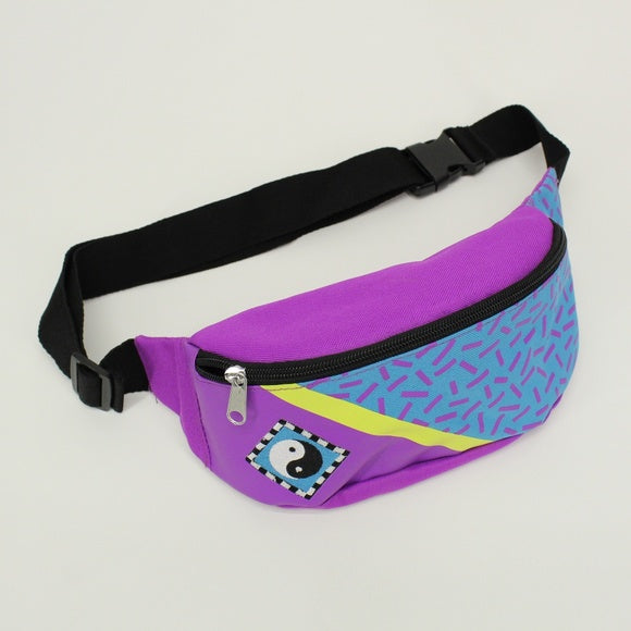 Retro Fanny Pack With Yin And Yang Symbol, Adjustable Strap - Purple By Funko