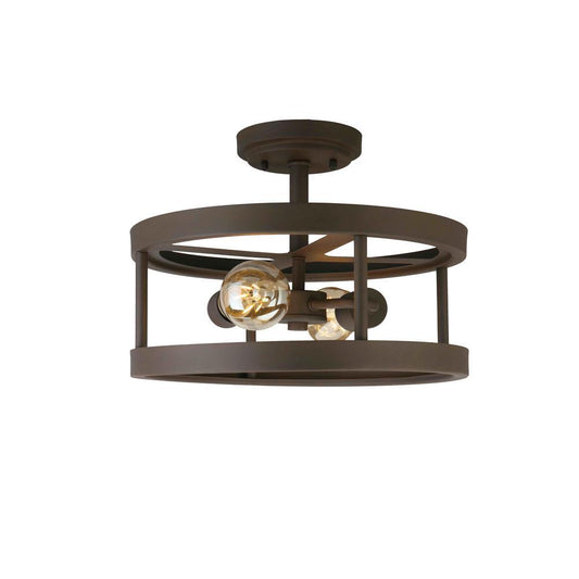 Luminosa 2-Light Oil Rubbed Bronze Semi-Flushmount