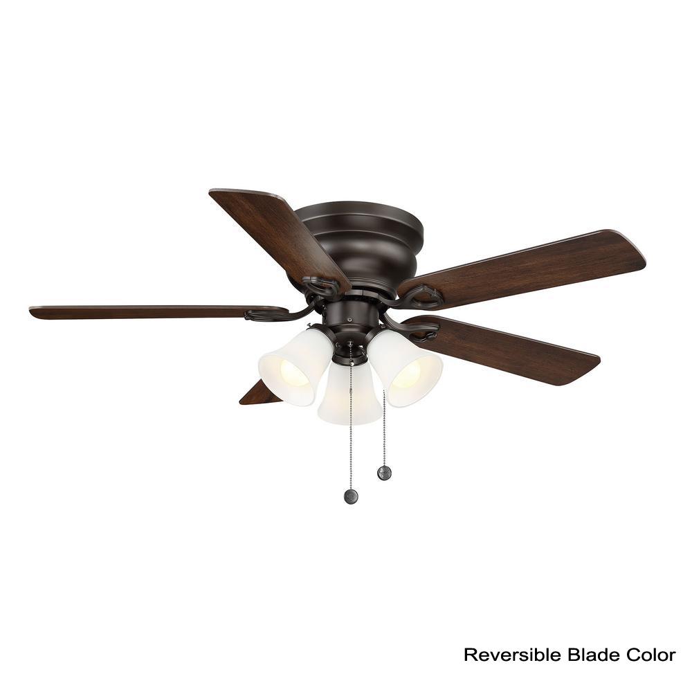 Clarkston II 44 in. LED Indoor Oiled Rubbed Bronze Ceiling Fan with Light Kit