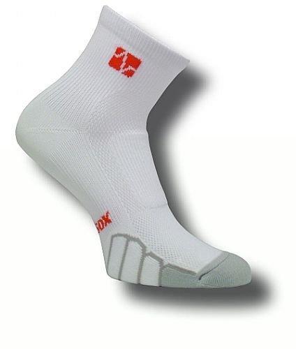 Vitalsox VT 0610 Bike Quarter Running Socks&#44; White-Silver - Medium