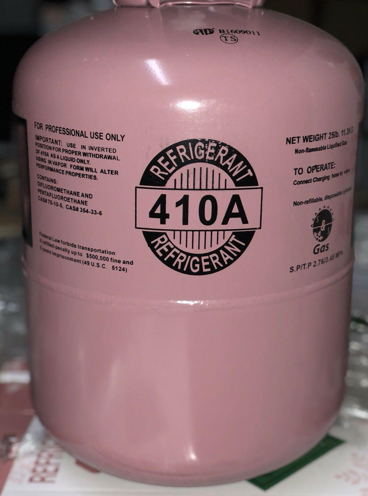 R410a, R-410A Refrigerant 25lb tank. New Factory Sealed **Lowest Price on Ebay**