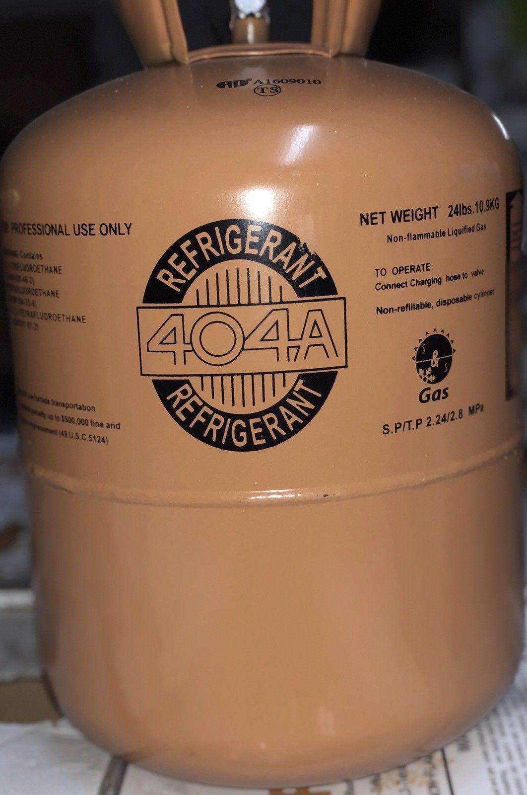 R404a, R404, R-404, 404a Refrigerant *24lb* tank. New, Full and Factory Sealed