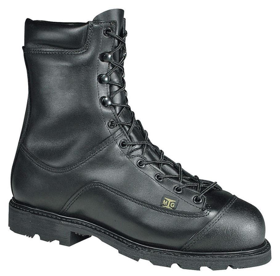 Matterhorn Mens 8" USA Made Black Internal Metguard Work Boot Vibram Sole (9.5W)